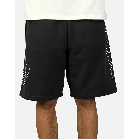 Adidas Men's Black French Terry Outline Athletic Shorts Size Large
